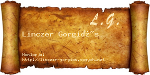Linczer Gorgiás névjegykártya